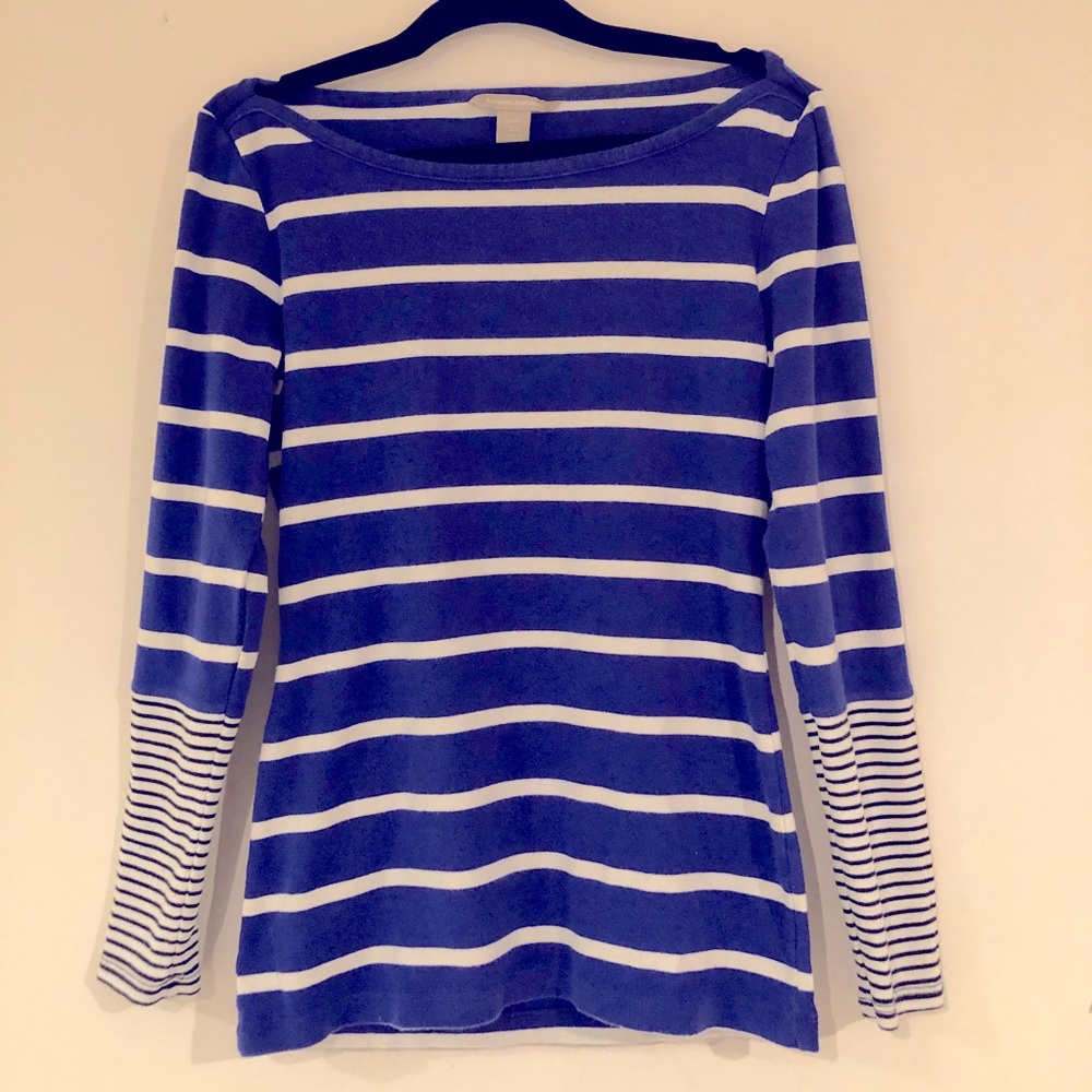 Banana Republic blue stripe long sleeve shirt XS